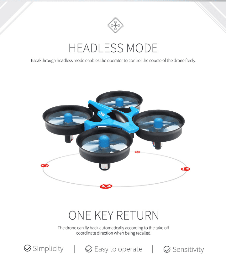 JJRC H36 Mini Drone with Headless Mode and One Key Return - Best RC Helicopter for Kids-1